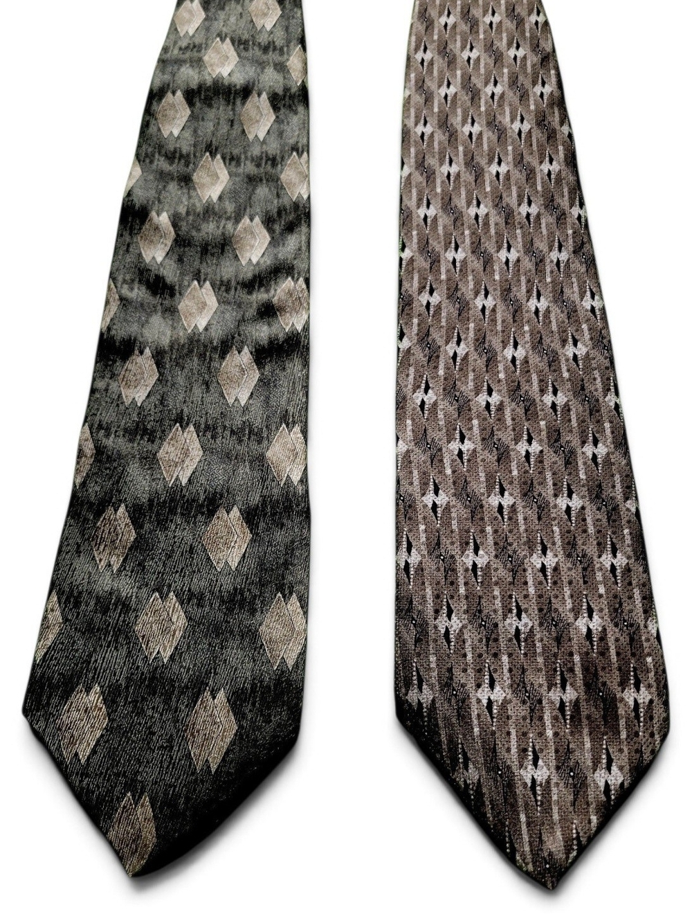 Set Of Two Geometric Mens Puritan Ties